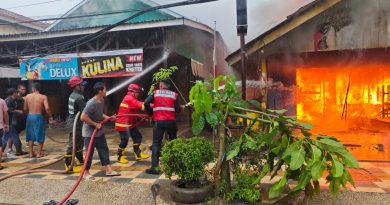 Sigap Merespons Bencana, Personel Kompi 3 Batalyon C Pelopor Amankan TKP Kebakaran di Berau