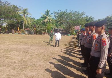 Sinergi Bangun Negeri, Personel Batalyon C Pelopor Brimob Kaltim Hadiri Pembukaan TMMD Ke-129 di Paser