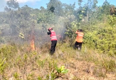 BRIMOB GERAK CEPAT PADAMKAN KEBAKARAN LAHAN DI PERUMAHAN ROLITA BALIKPAPAN SELATAN