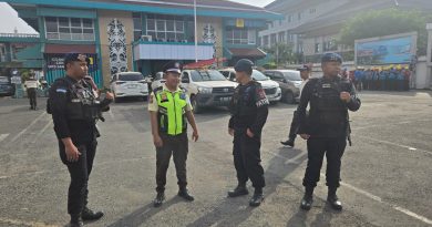 Patroli Brimob Samarinda Sambangi Obyek Vital, Tingkatkan Kewaspadaan Petugas Keamanan