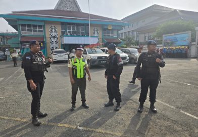 Patroli Brimob Samarinda Sambangi Obyek Vital, Tingkatkan Kewaspadaan Petugas Keamanan