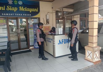 Tingkatkan Keamanan Aset Polri, Tim Patroli Brimob Paser Sisir Sejumlah Lokasi Strategis di Tanah Grogot