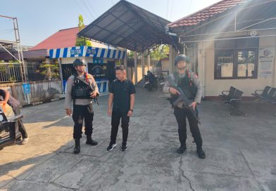 Amankan Objek Vital Pelayanan Publik, Personel Brimob Berau Patroli Pengamanan Aset Polri